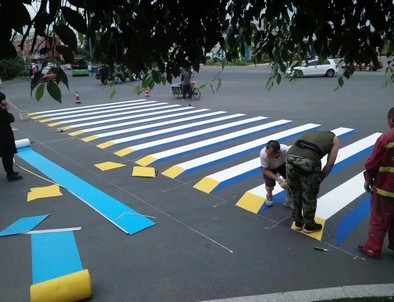 运城运城彩色路面标线施工